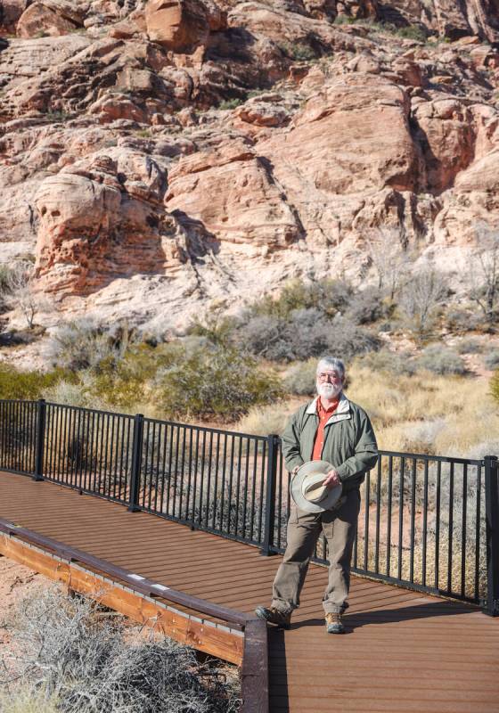 Jim Boone, an ecologist and expert on local hiking trails and birding spots, poses for a portra ...