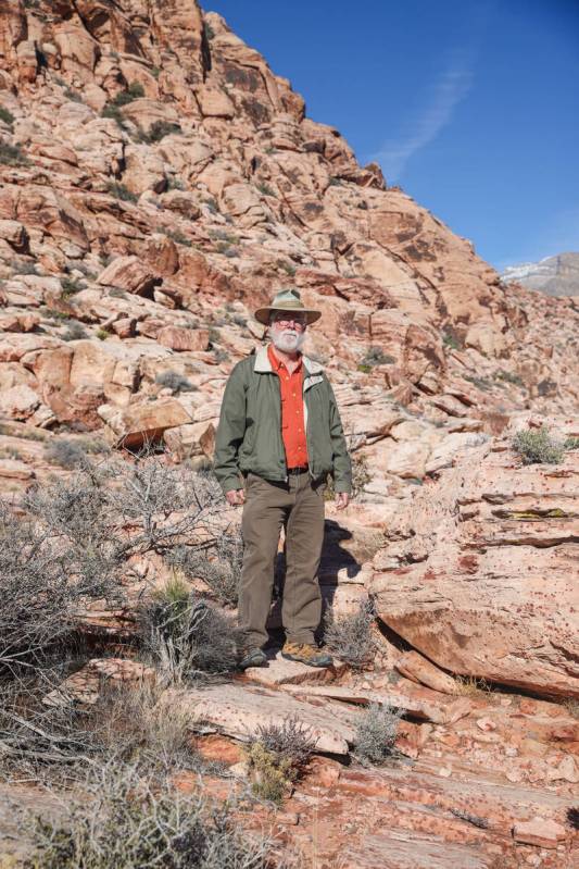 Jim Boone, an ecologist and expert on local hiking trails and birding spots, poses for a portra ...