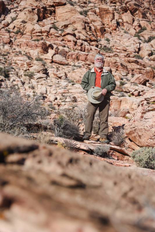 Jim Boone, an ecologist and expert on local hiking trails and birding spots, poses for a portra ...