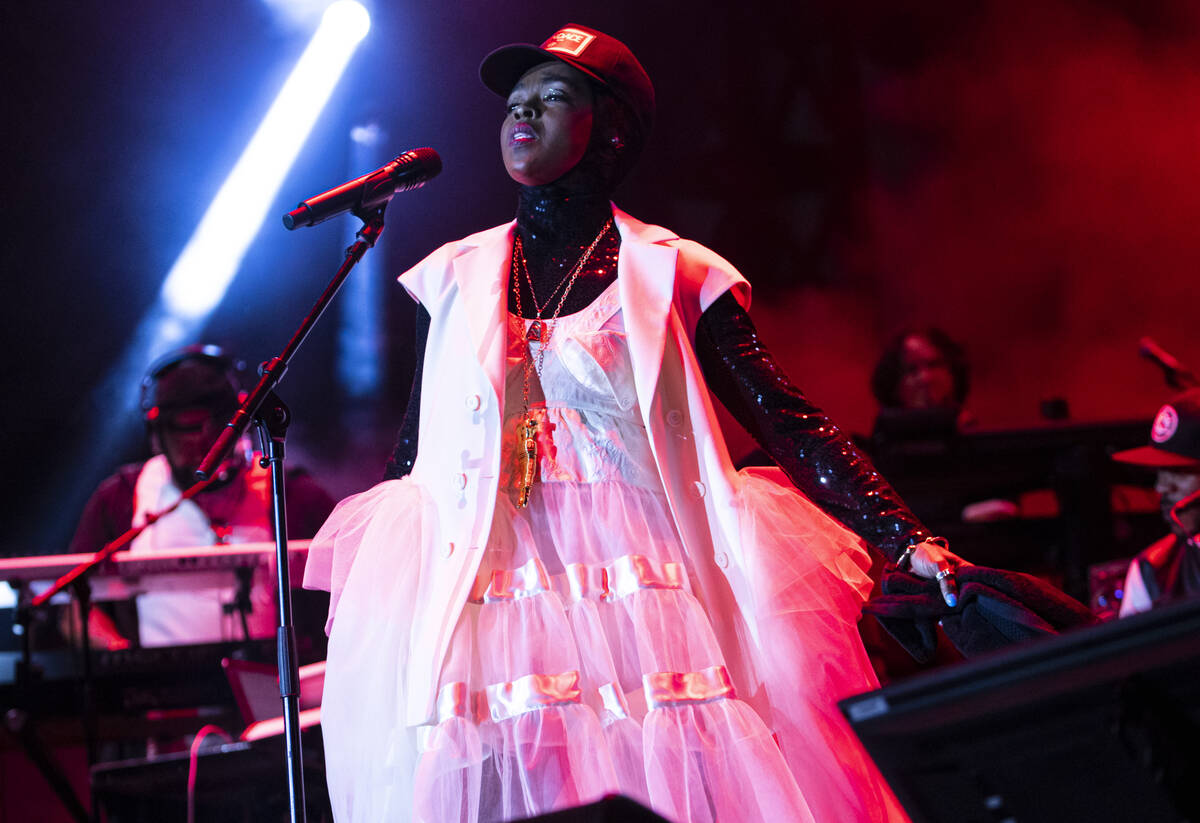 Lauryn Hill performs during the Lovers and Friends music festival on Sunday, May 15, 2022, in L ...