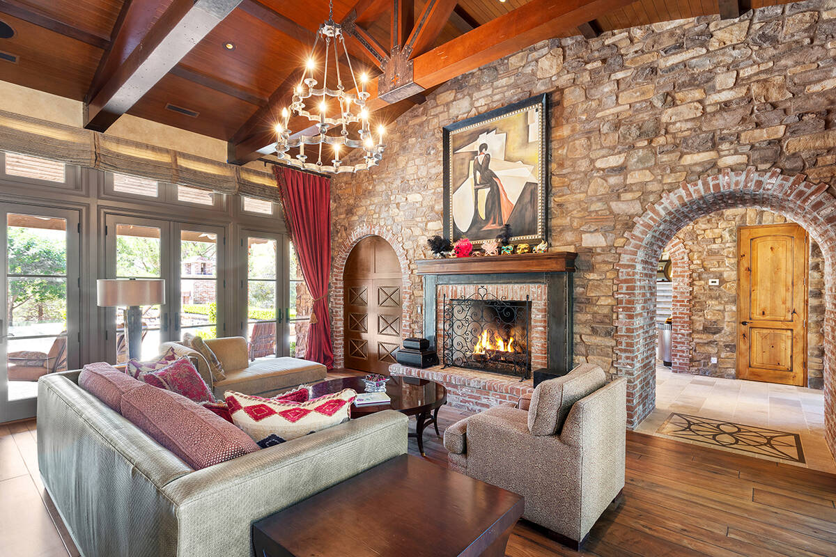 IS Luxury The Tuscan-designed home has an indoor basketball court, basement game room, wine ce ...