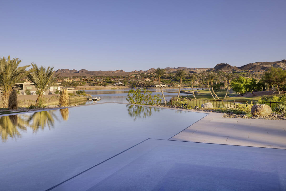 The one-story Lake Las Vegas home built in 2022 sold for $5.13 million in January. The home sit ...