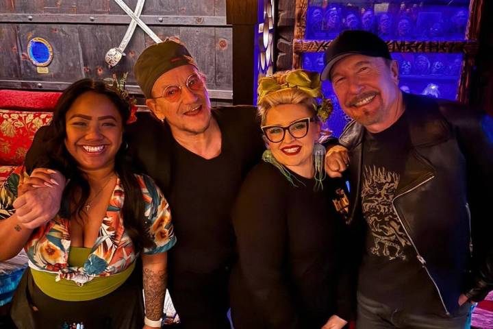 Bono makes a night of it at The Golden Tiki at Chinatown on Spring Mountain Road. He is shown w ...
