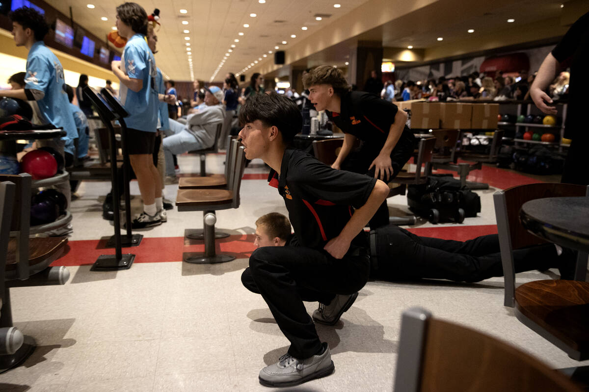 SECTA anticipates their teammate’s throw during the Class 4A state bowling championship ...