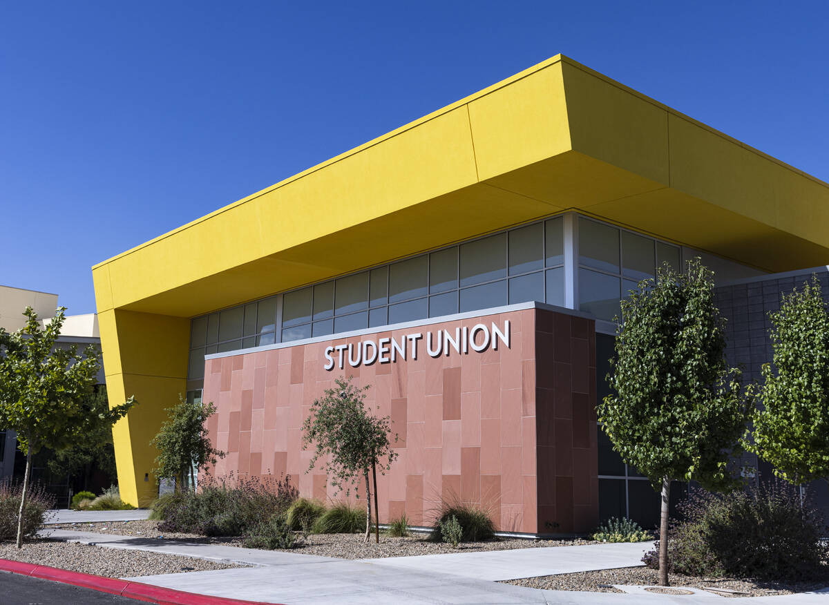 Student Union building at College of Southern Nevada at 6375 W. Charleston Blvd. is seen on Wed ...