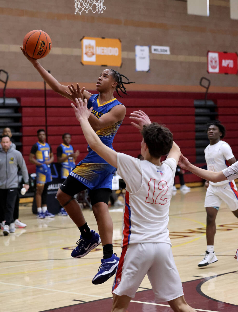 Democracy Prep guard Tai Coleman, son of assistant coach Mark Coleman, during a game against An ...