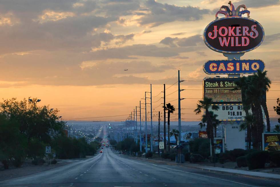 Joker’s Wild Casino is seen on Boulder Highway, Friday, June 9, 2023, in Henderson. (Chi ...