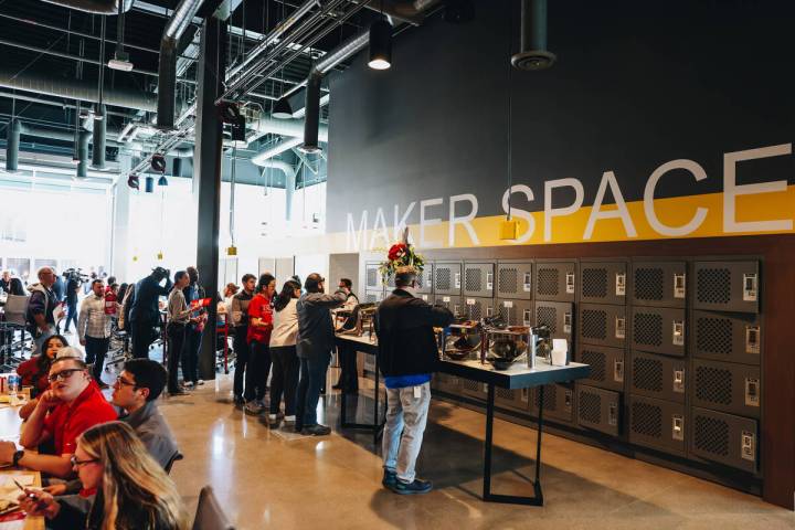 The Maker Space is seen during the debut of the UNLV Advanced Engineering Building on the UNLV ...