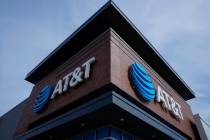 An AT&T retail location is shown in Willow Grove, Pa., Thursday, Feb. 22, 2024. (AP Photo/Matt ...