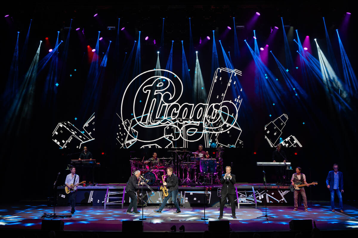 Veteran rock band Chicago is shown at The Venetian Theatre on Wednesday, Feb. 21, 2024. (The Ve ...