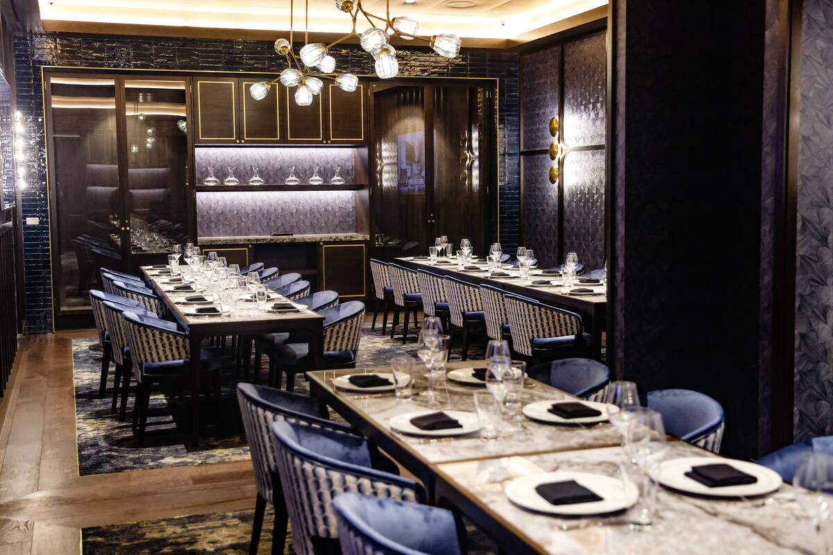 Private dining rooms at Emmitt’s, located at the Fashion Show mall in Las Vegas, Monday, Feb ...