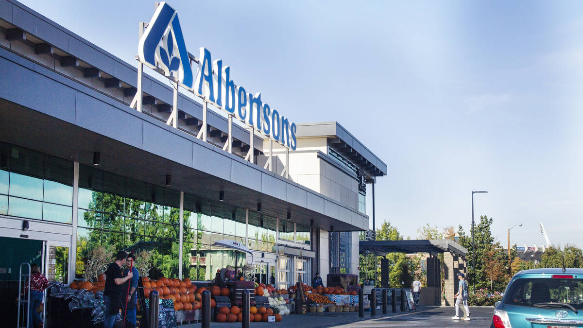 FILE - An Albertsons grocery store is seen at 1219 S Broadway Ave., Thursday, Oct. 14, 2022, in ...