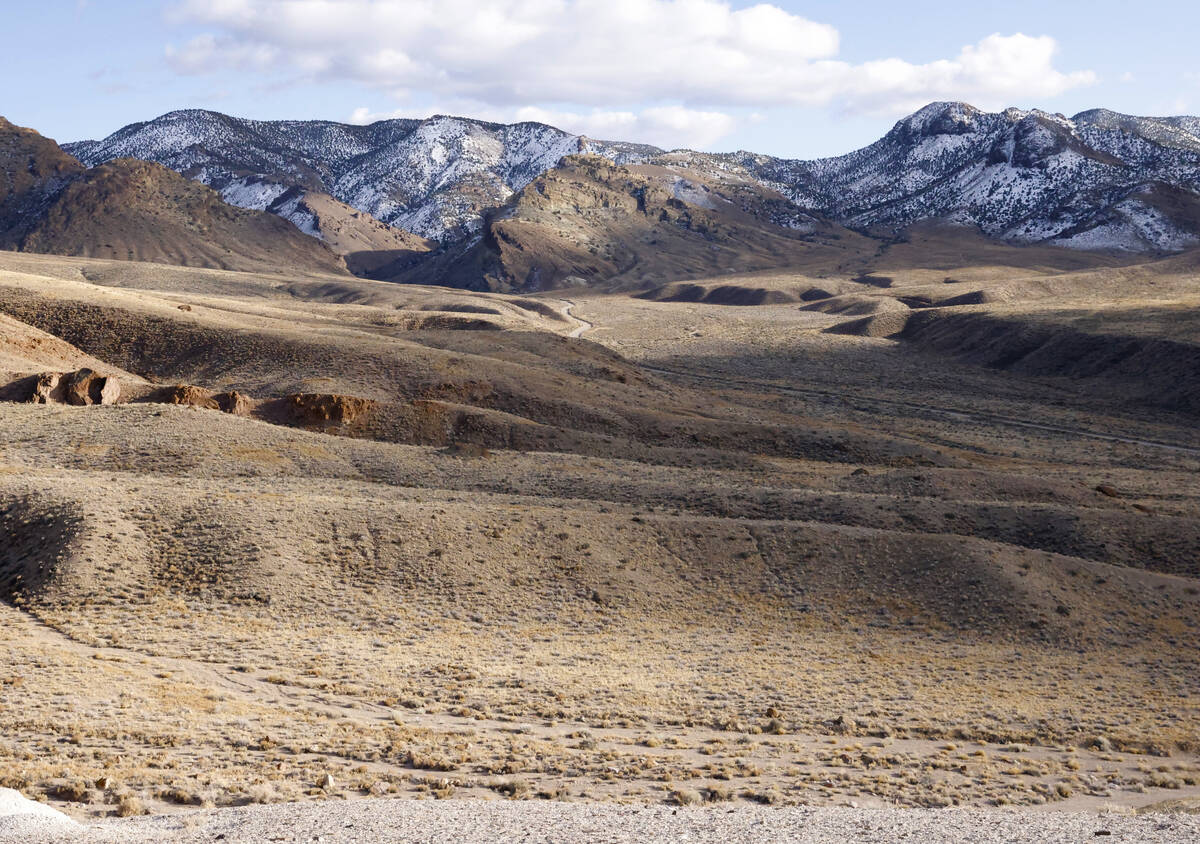 The Rhyolite Ridge lithium-boron mine project site is seen on Feb. 22, 2024, in Esmeralda Count ...