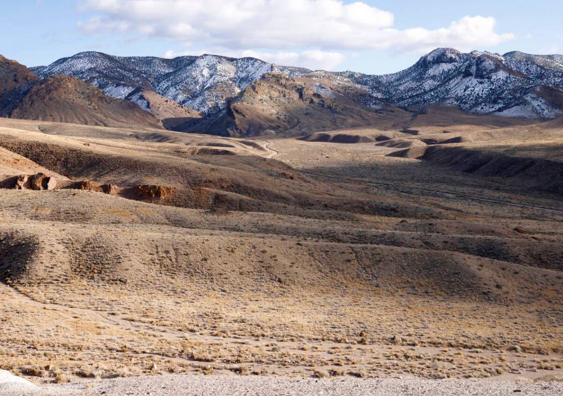 The Rhyolite Ridge lithium-boron mine project site is seen on Feb. 22, 2024, in Esmeralda Count ...