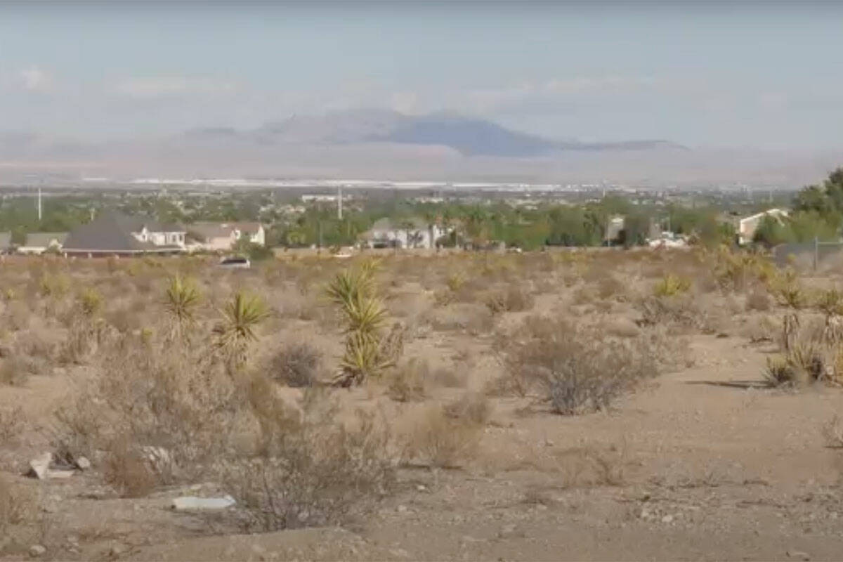 The site of the future Lone Mountain Nevada Temple between North Grand Canyon Drive and Tee Pee ...