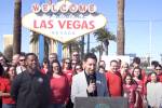 Las Vegas has heart: Welcome sign event highlights health issue