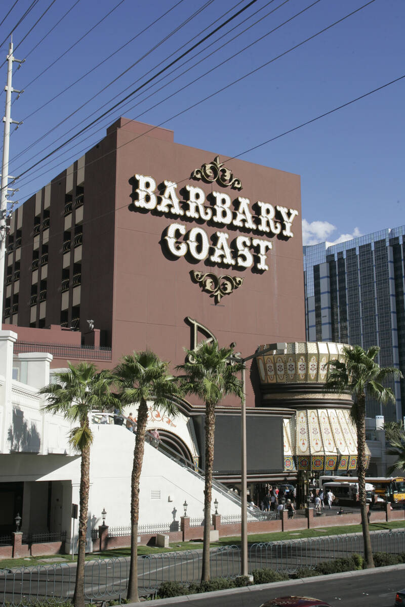 Exterior view of the Barbary Coast Hotel Casino on the Las Vegas Strip on Monday, Oct. 2, 2006. ...