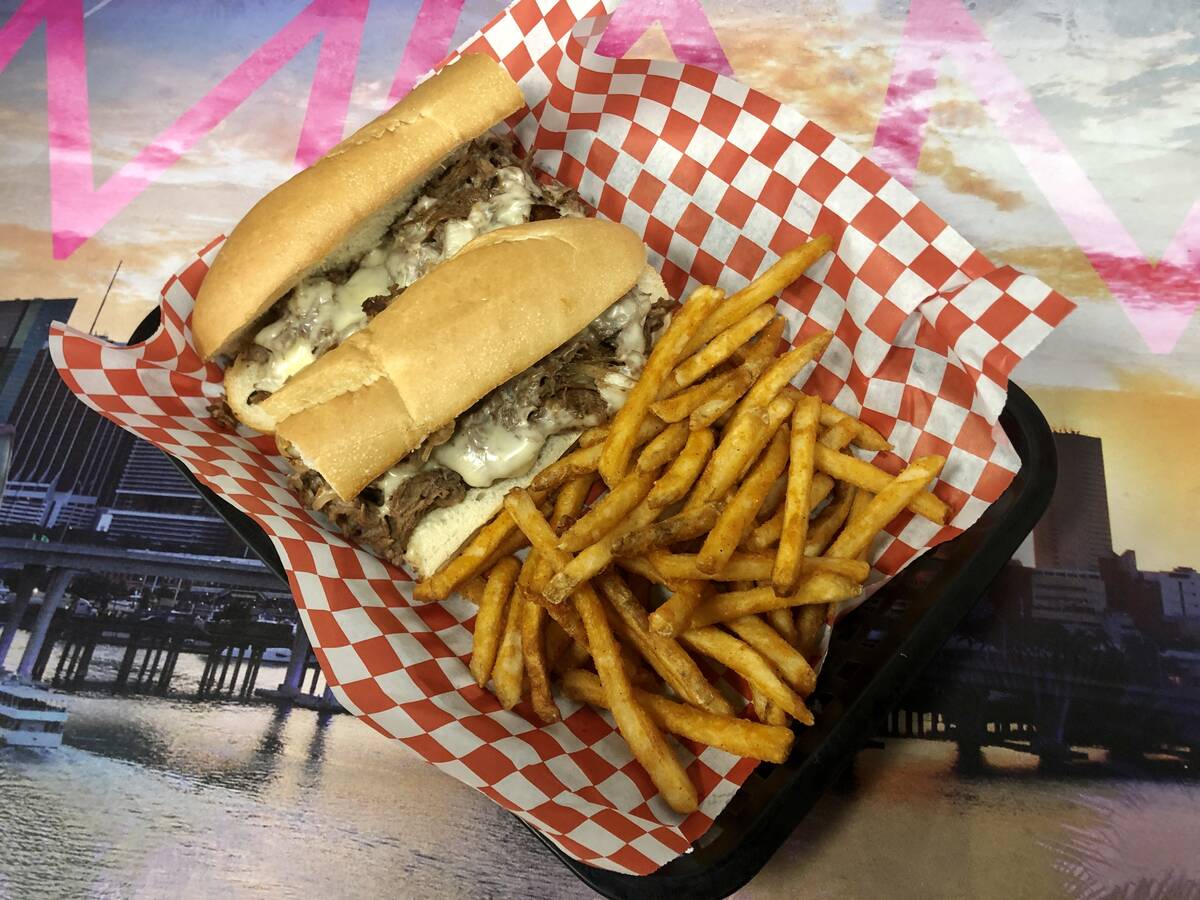 An original cheesesteak from Miami Grill, which opened in December 2023 in a Walmart in Henders ...