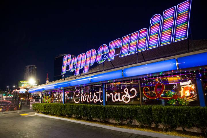 An exterior view of the Peppermill on Tuesday, Dec. 13, 2022, in Las Vegas. (Chase Stevens/Las ...