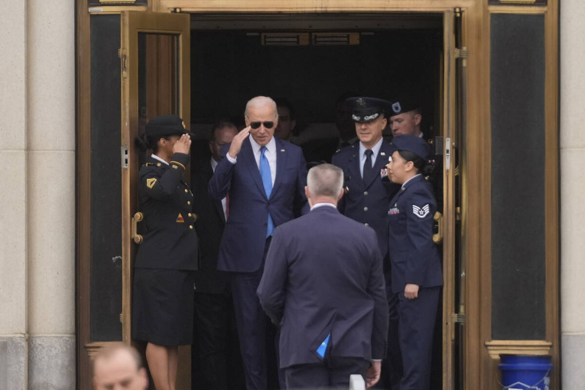 President Joe Biden departs Walter Reed National Military Medical Center following a physical, ...