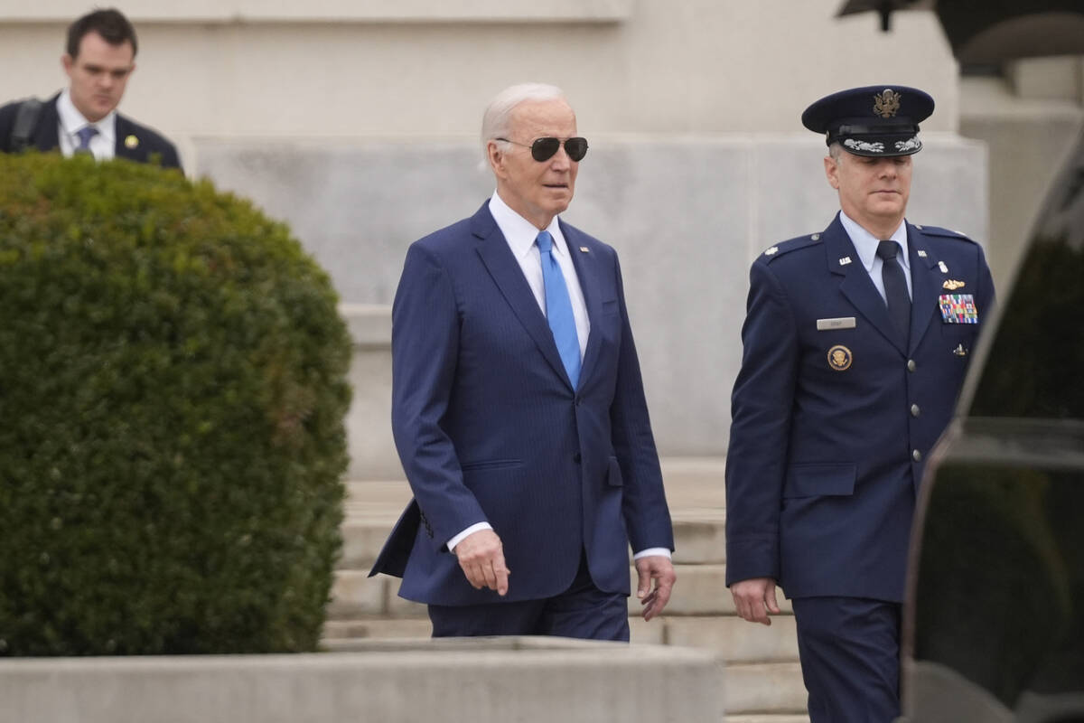 President Joe Biden departs Walter Reed National Military Medical Center following a physical, ...