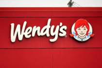The Wendy's sign is seen at a restaurant, Jan. 23, 2023, in Pittsburgh. Wendy's is looking to t ...