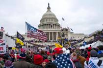 FILE - Insurrections loyal to President Donald Trump at the U.S. Capitol in Washington on Jan. ...