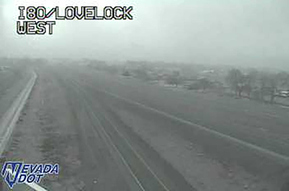 Visibility is limited on Interstate 80 across much of Northern Nevada as a storm front blows in ...