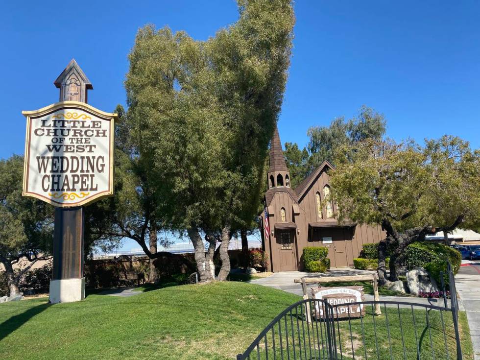 The Little Church of the West on the Las Vegas Strip is shown on Monday, March 30, 2020. (John ...