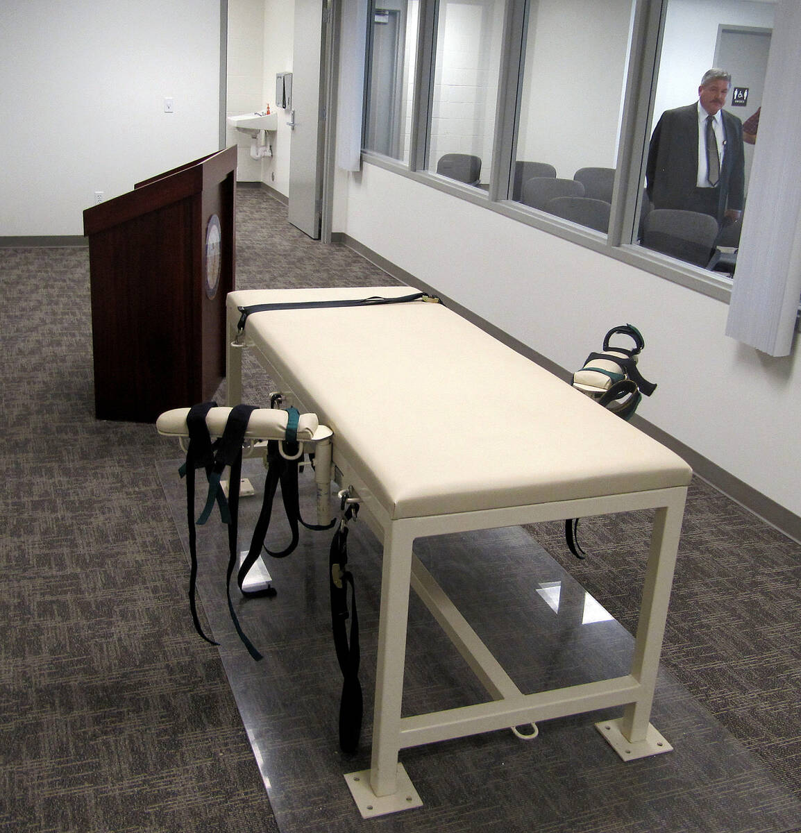 The execution chamber at the Idaho Maximum Security Institution is shown as Security Institutio ...
