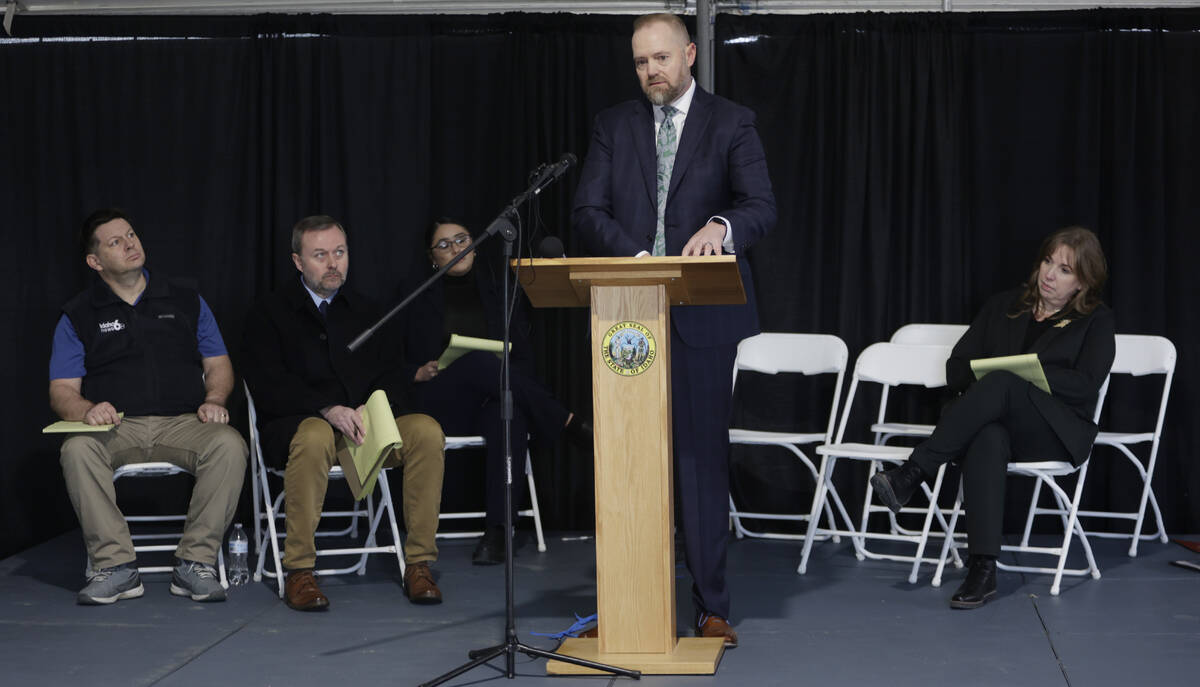 Josh Tewalt, director of the Idaho Department of Correction (IDOC) addresses the media after th ...