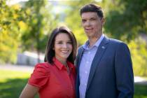 U.S. Senate candidate Capt. Sam Brown and his wife Amy. (Special to the Pahrump Valley Times)