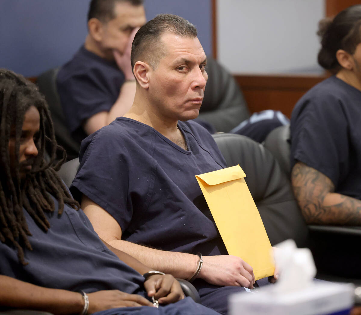 Ali Brandy Aponte waits in court for his sentencing at the Regional Justice Center in Las Vegas ...