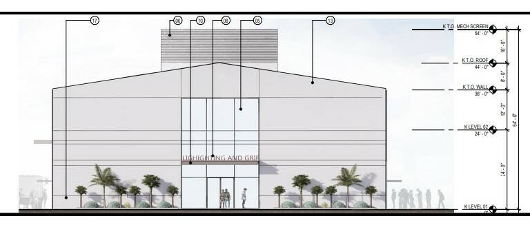 A rendering for the Summerlin Production Studios Project movie studio proposed to be built in s ...