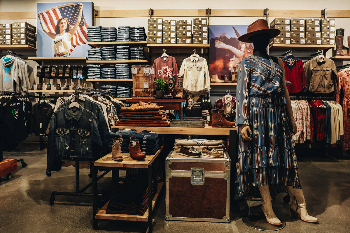 The new Ariat shop at 63 Las Vegas is seen on Thursday, Feb. 29, 2024, in Las Vegas. (Madeline ...