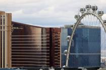 The Strip in Las Vegas, including including the Palazzo, Wynn Las Vegas, Fontainebleau and the ...