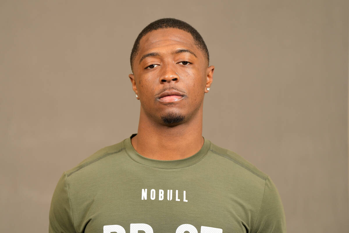 Toledo defensive back Quinyon Mitchell poses for a portrait at the NFL football Combine, Wednes ...