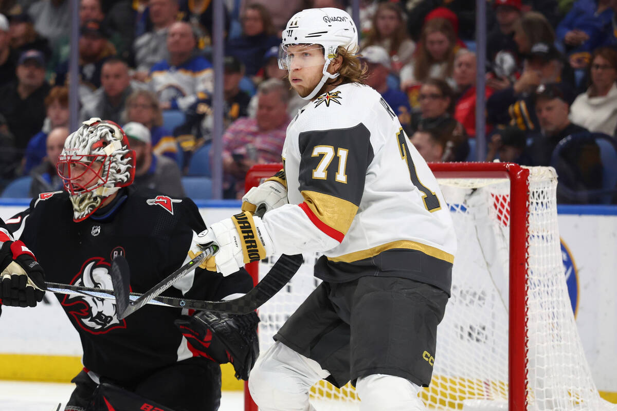 Vegas Golden Knights center William Karlsson (71) looks on during the second period of an NHL h ...