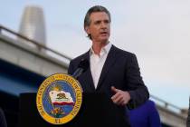 FILE - California Gov. Gavin Newsom speaks during a Clean California event in San Francisco, No ...