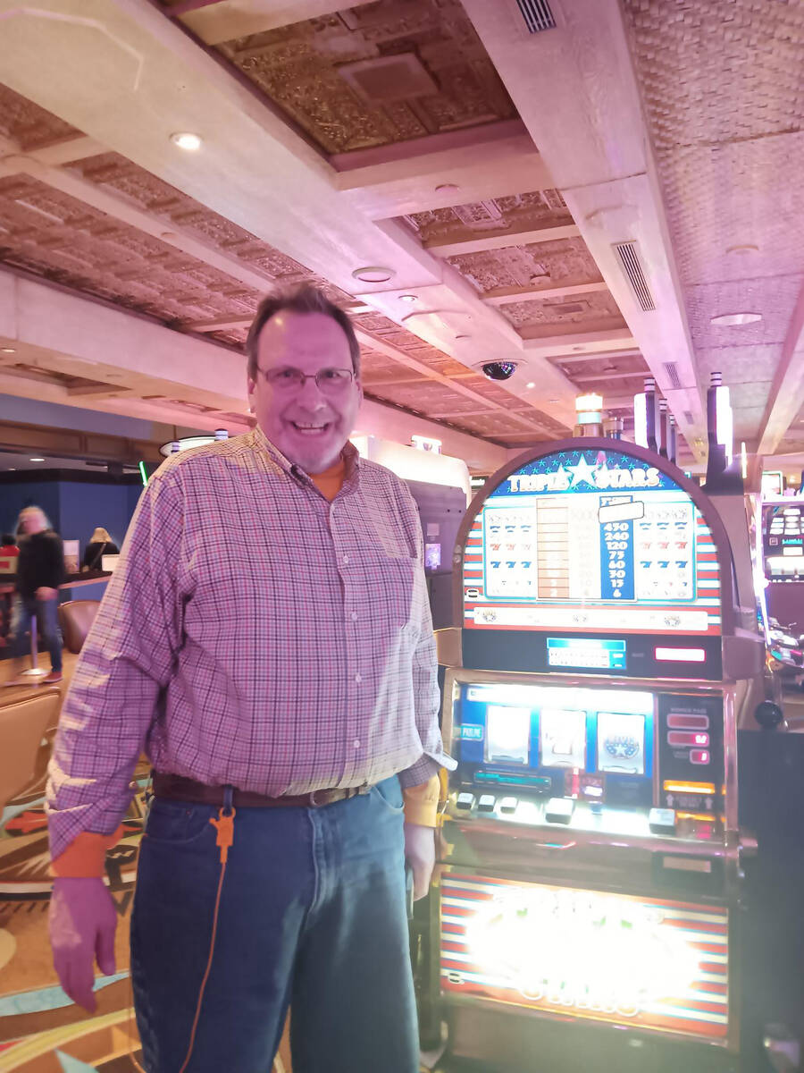 Geoffrey A., visiting from North Carolina, won $10,800 on Triple Stars in February at Treasure ...