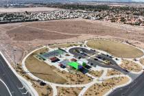 An aerial view of Echo Trail Park, on Tuesday, March 5, 2024, in Las Vegas. County commissioner ...