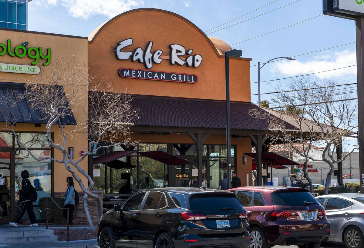 The Cafe Rio restaurant on Maryland Parkway is shown on Wednesday, March 6, 2024, in Las Vegas. ...
