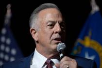 Then-Clark County Sheriff Joe Lombardo, Republican candidate for governor of Nevada, speaks dur ...
