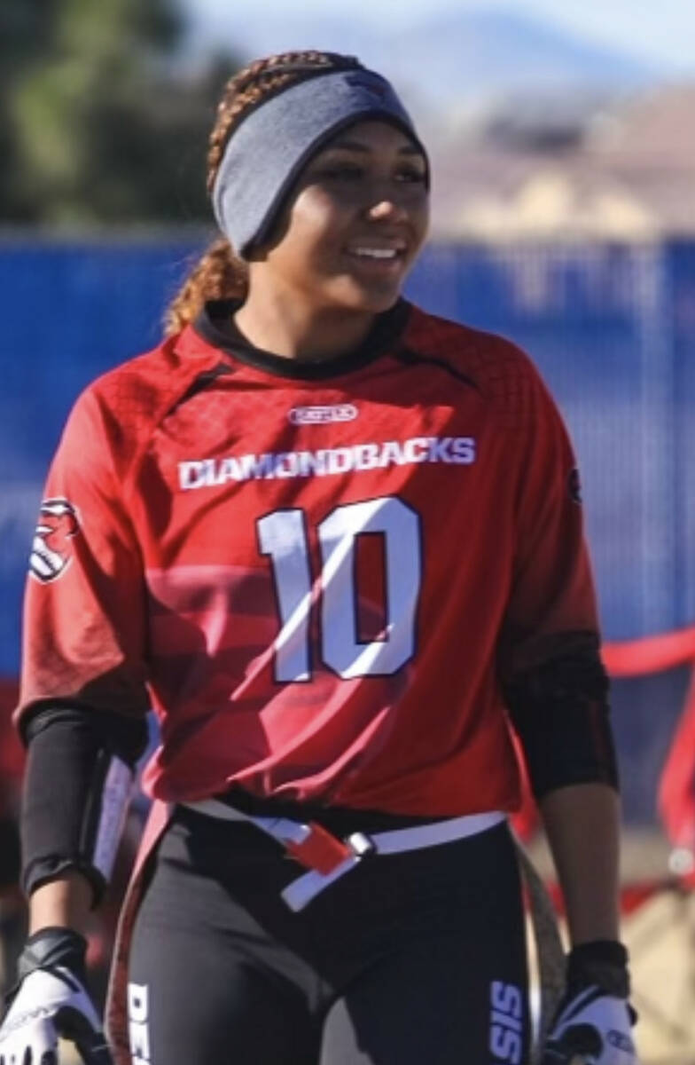Desert Oasis' Brooklin Hill is a member of the Nevada Preps All-Southern Nevada flag football ...