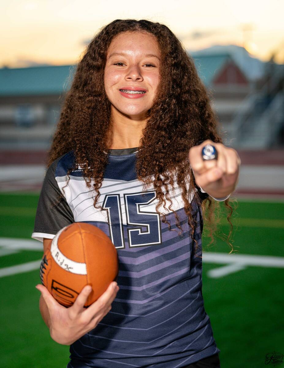 Shadow Ridge's Mariah Stevens-Walden is a member of the Nevada Preps All-Southern Nevada flag f ...