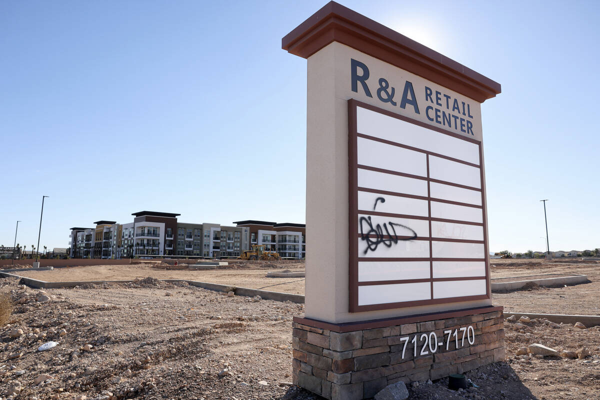 Site work continues for a retail center on South Rainbow Boulevard near West Warm Springs Road ...