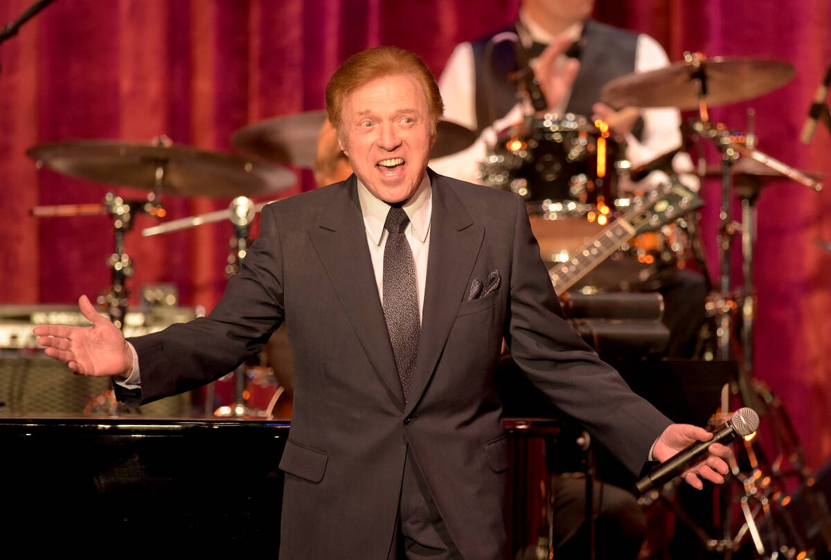 Steve Lawrence performs during a special anniversary performance of Dennis Bono's weekly radio ...