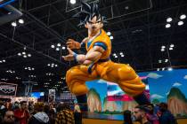 Dragon Ball Z booth is seen during New York Comic Con at the Jacob K. Javits Convention Center ...