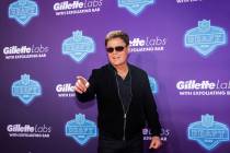 Donny Osmond at the NFL Red Carpet Stage on Thursday, April 28, 2022, at the Bellagio Fountains ...