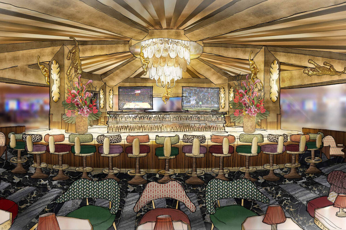 A rendering of Lapa Lounge planned to open in June 2024 at the Rio in Las Vegas. (Rio)